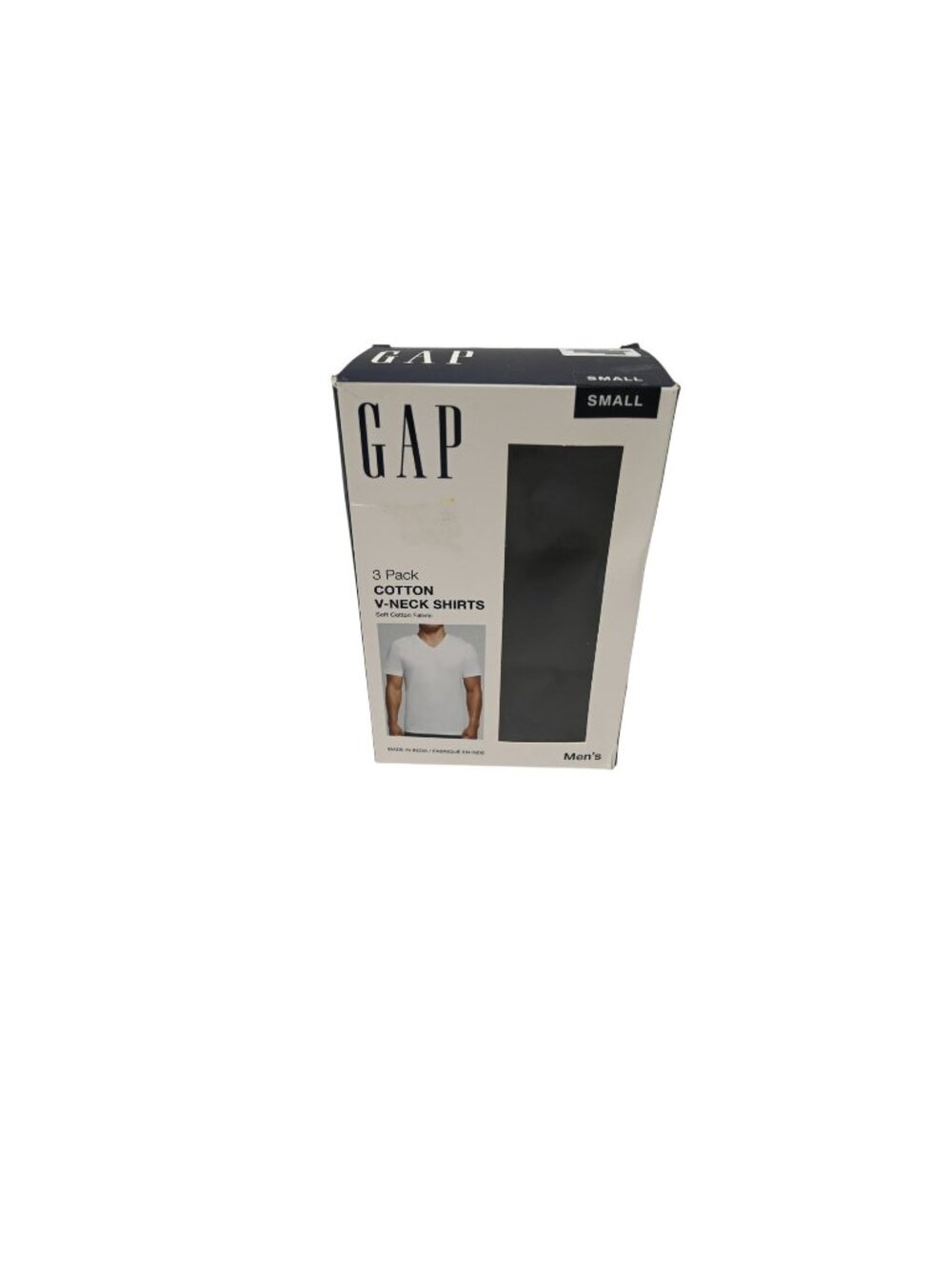 NWT Gap 3 Pack Cotton V Neck Shirts Sz S Black Classic Fit Short Sleeve Tee